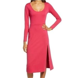 NWT Leith Long Sleeve Knit Midi Dress Size L